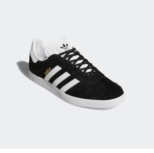 Adidas Gazelle Core Black Cloud White Gold